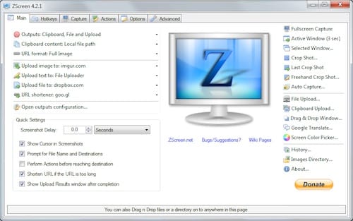 A hét Windows alkalmazása: ZScreen - sokoldalú ingyenes képlopó