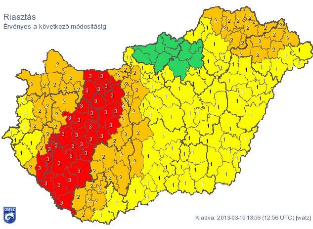 Piros riasztás: csak estére gyengülhet a szél - térkép