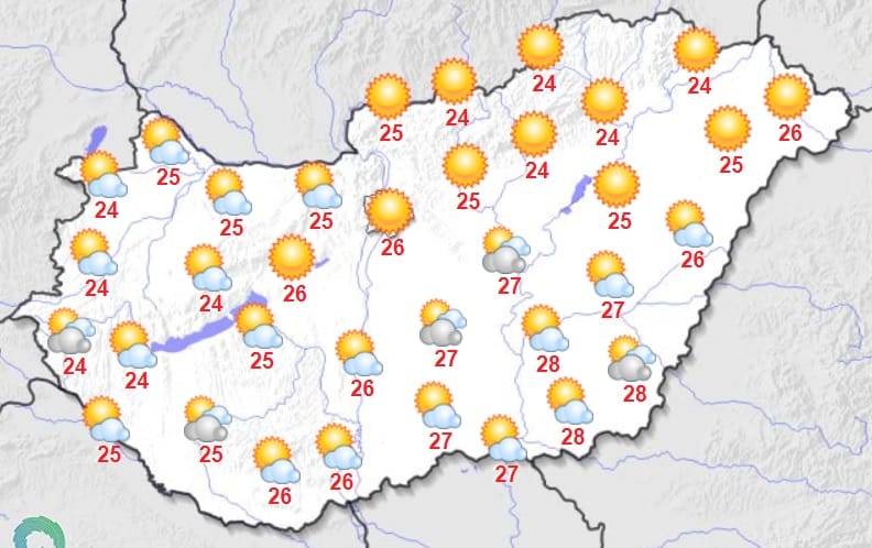Késő nyári időnk lesz kedden is