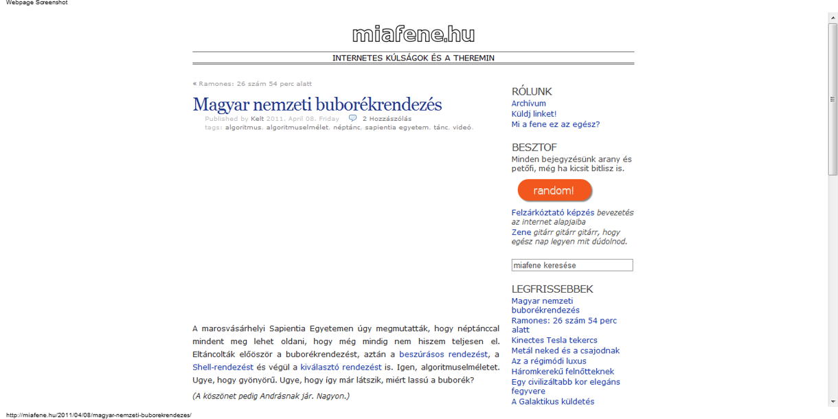 Néptáncon keresztül mutattak be egy algoritmust