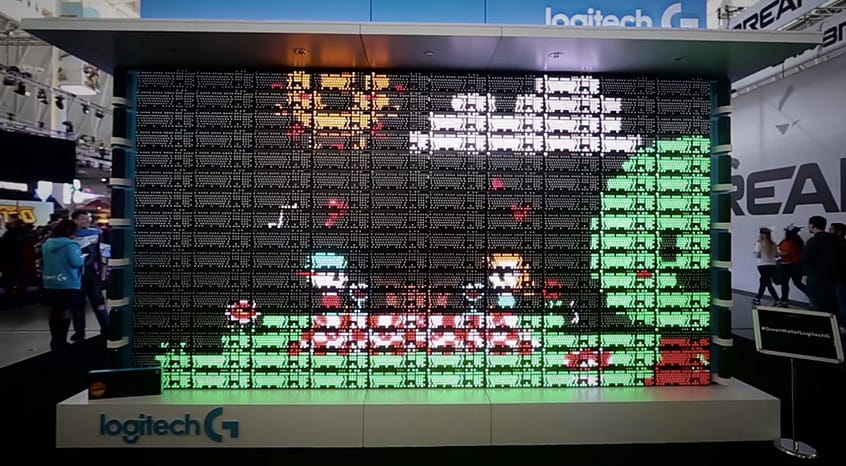 160 billentyűzetből csináltak egy óriási képernyőt – videó