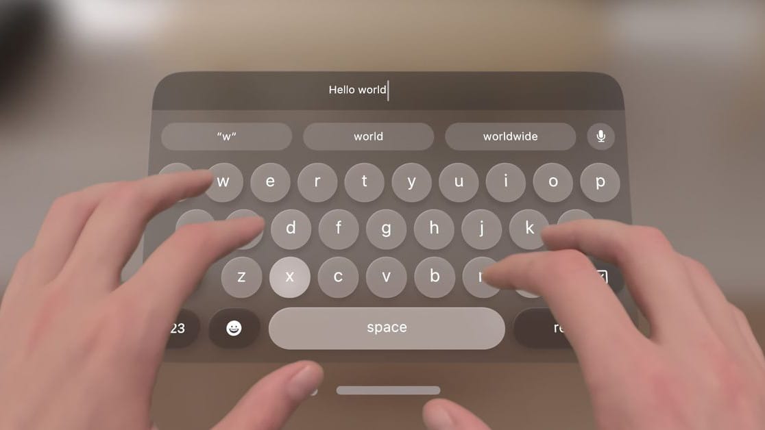 Itt a válasz: így lehet irányítani az Apple csodaszemüvegét, lesz egy virtuális billentyűzet is