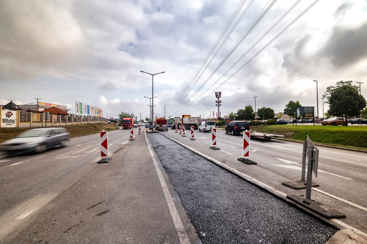 A forgalommal szemben készítenek buszsávot Dunaharasztiban