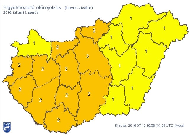 Mutatjuk, merre lesz nagy zuhé - térképek