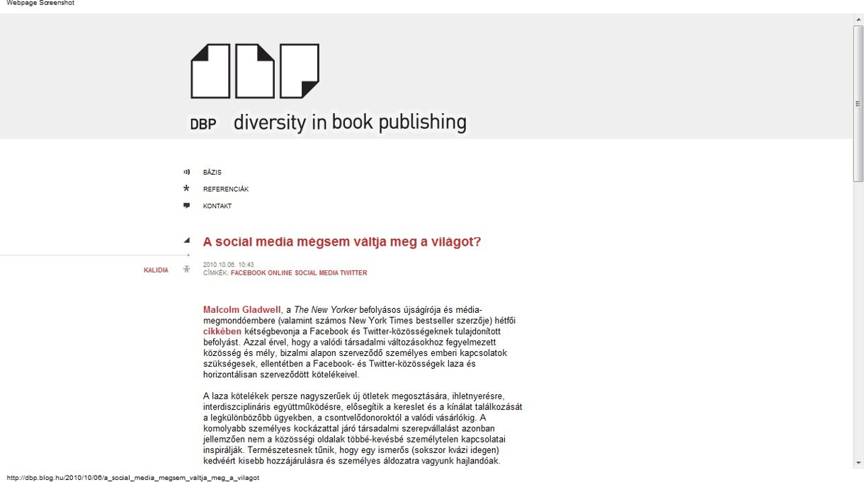 A közösségi média nem váltja meg a világot?