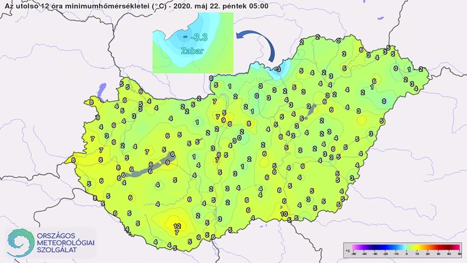 OMSZ: 68 éves hidegrekord dőlt meg hajnalban