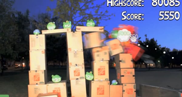 Napi videó – real life Angry Birds