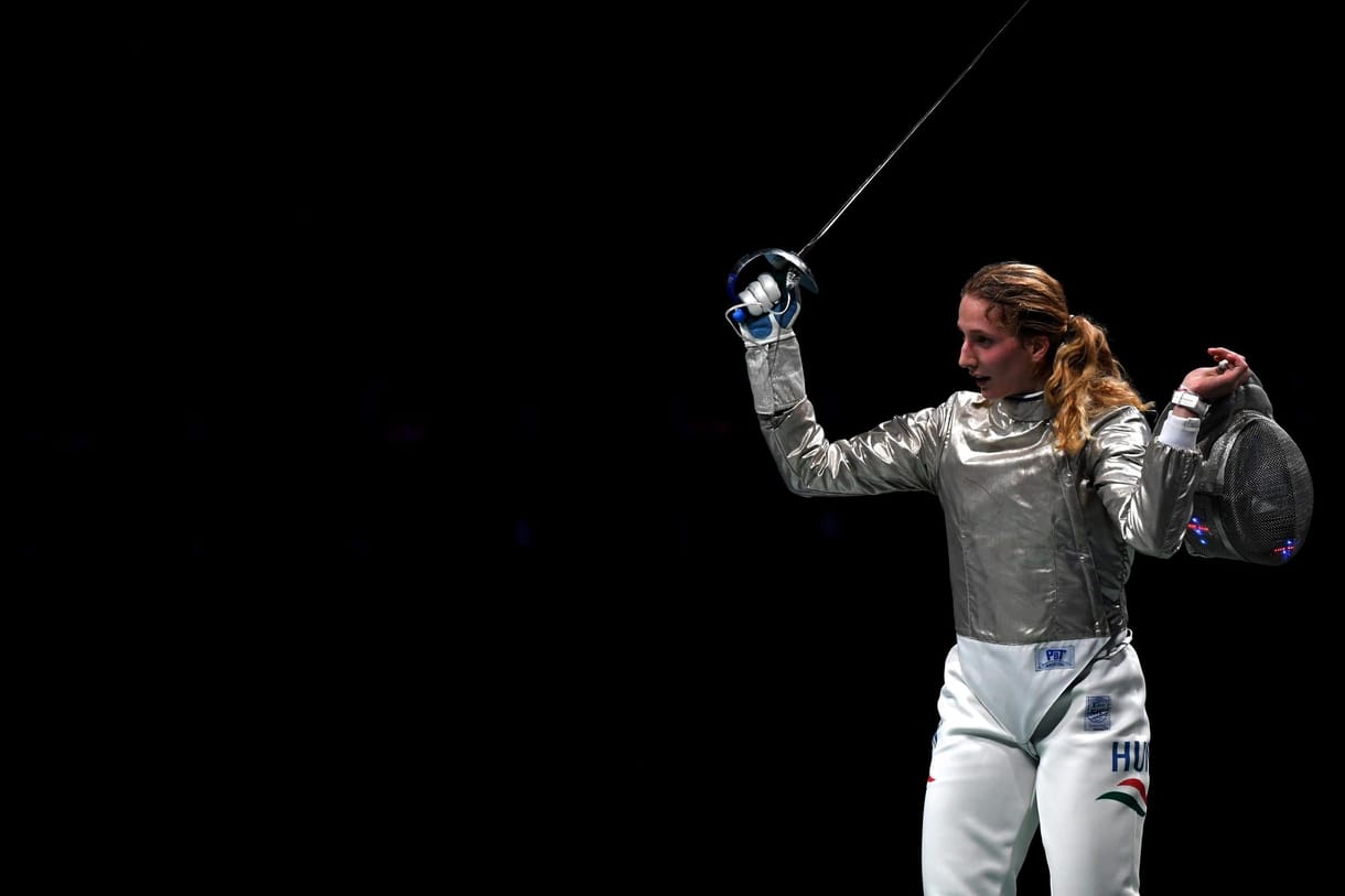 Márton Anna elődöntős kardvívásban az olimpián