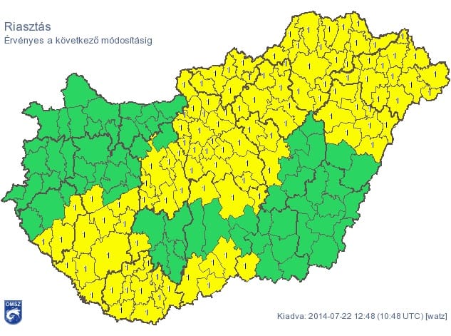 Itt a riasztás: másfél nap alatt egy hónapnyi eső zúdulhat le – térkép