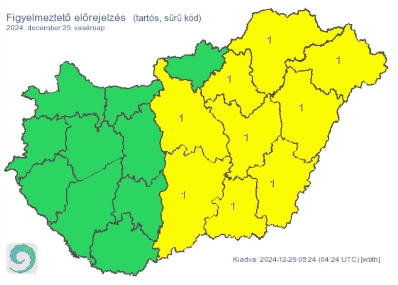 Ködbe borul a fél ország, figyelmeztetést adtak ki miatta
