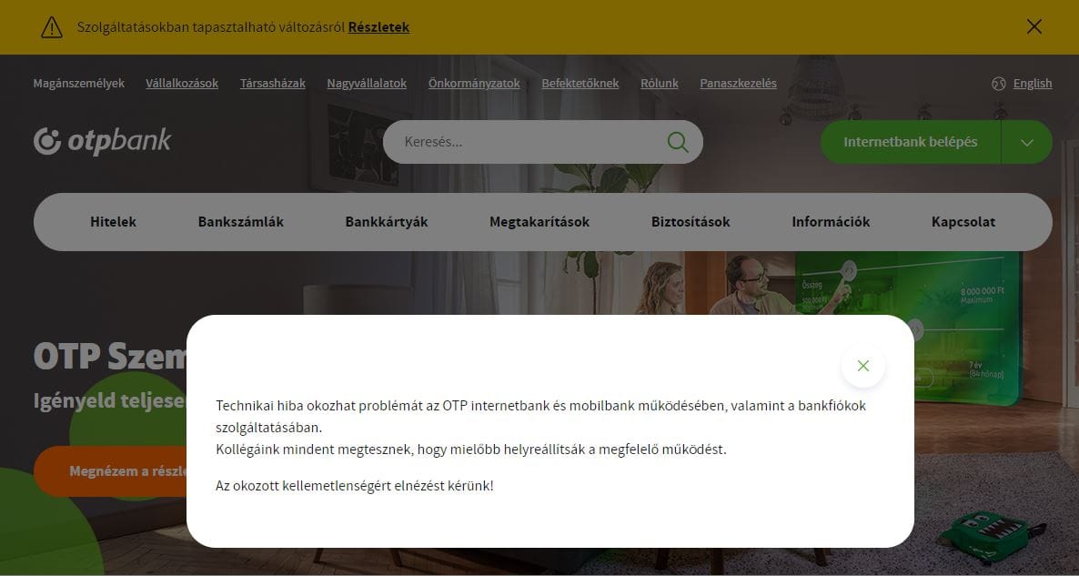 Helyreállt az OTP netes és mobilbankja