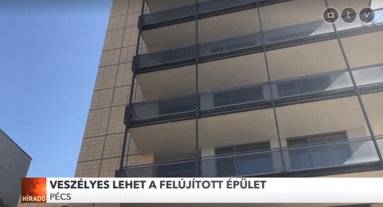 Három éve újították fel, máris veszélyes lehet a pécsi egyetemi klinika burkolata