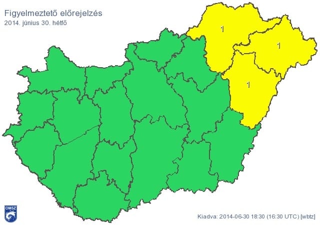 Visszavonták a narancs riasztásokat