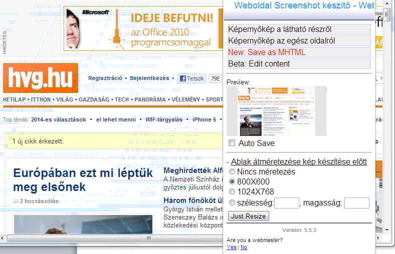 Egy próbát megér: meglepően nagy tudású, böngészős képernyőfotózó