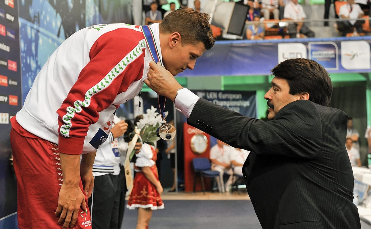 Fotó: Áder János gratulált Gyurta Dánielnek