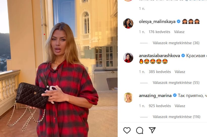 Ollóval vágta ketté Chanel táskáját az orosz modell