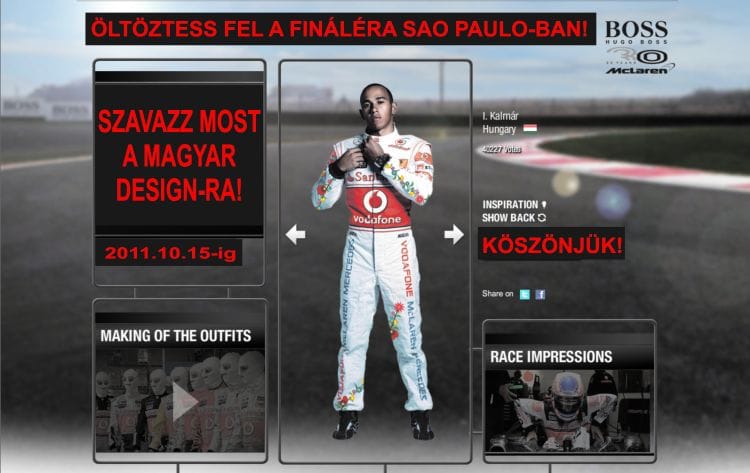 Szavazz Hamilton és Button kalocsai mintás overalljára!