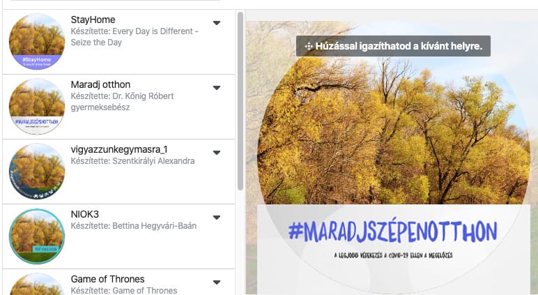 Itt vannak a facebookos keretek, amelyekkel ön is segítheti a koronavírus-járvány elleni védekezést
