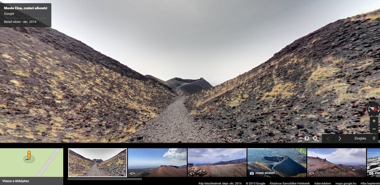 Nézzen szét az Etna tetejéről, most, otthonról