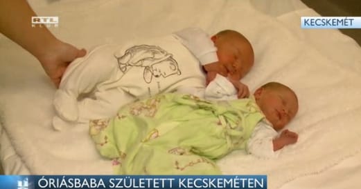 Videó: óriásbébi született Kecskeméten
