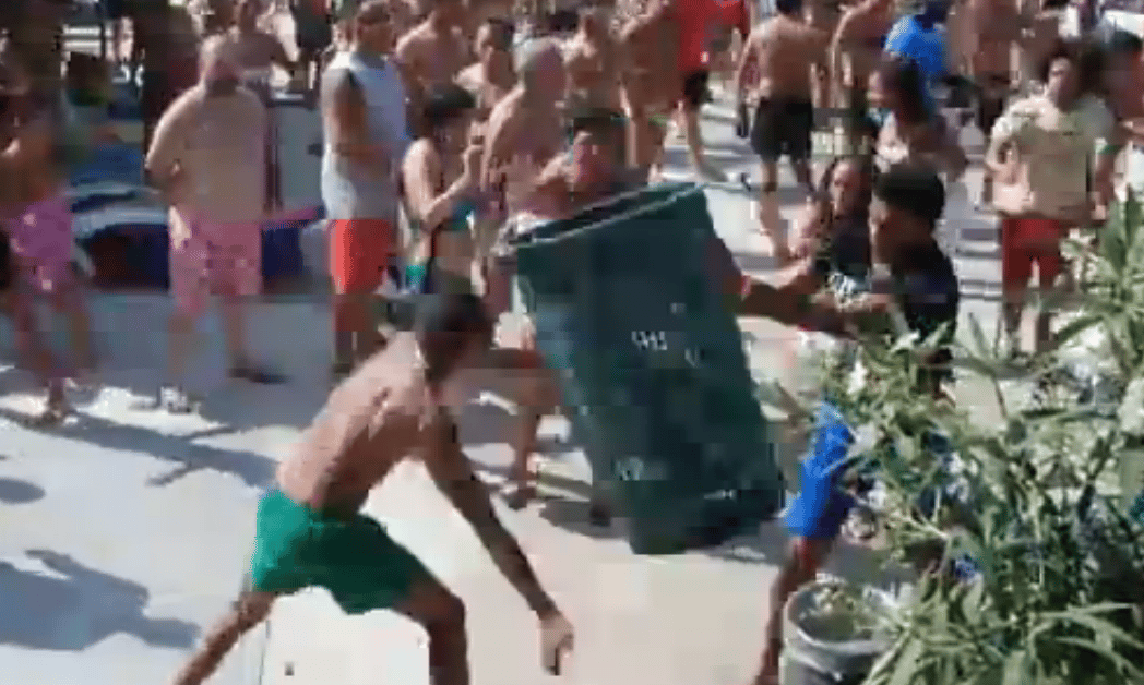 Videó: Komoly csetepaté volt a milánói strandon