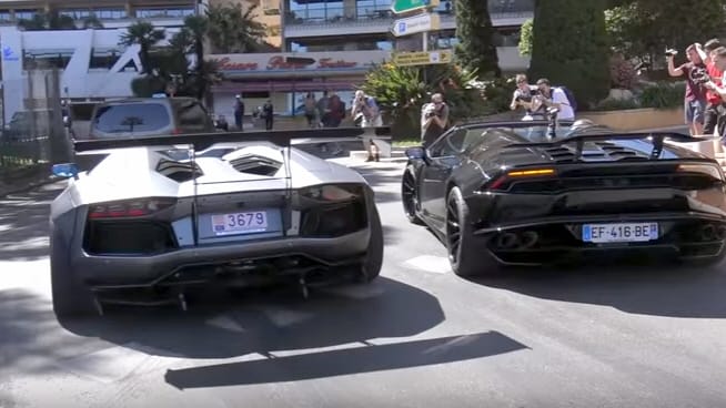 Erre a két extrém Lamborghinire még a monacóiak is összefutottak – videó