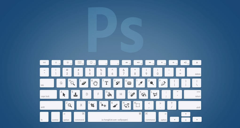 Letölthető Adobe CS háttérképek, a legfontosabb billentyűkombinációkkal