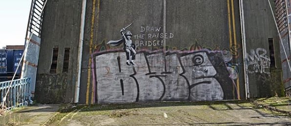 Egy ablakpucoló mentett meg egy Banksy-alkotást (fotók)