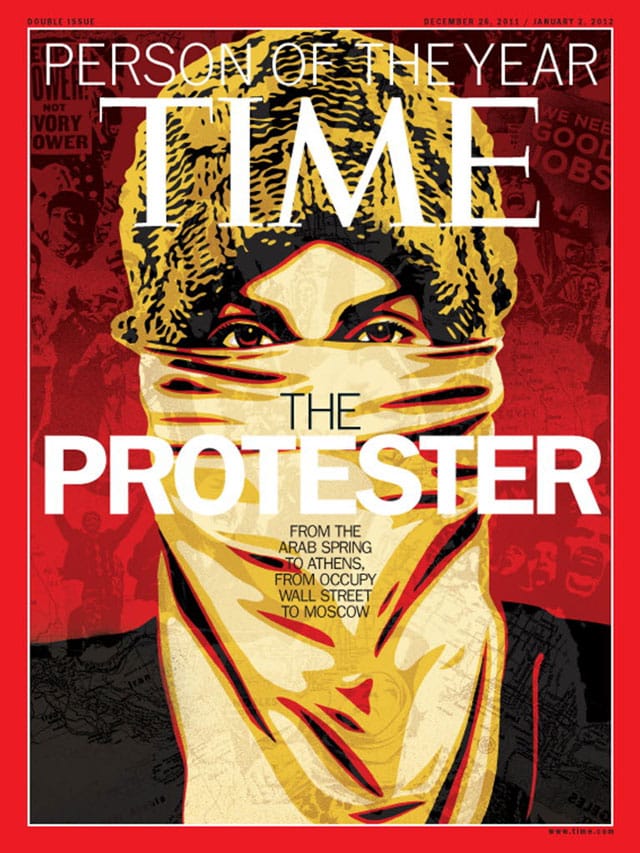 A tüntetőket ünnepli a Times magazin legújabb borítója