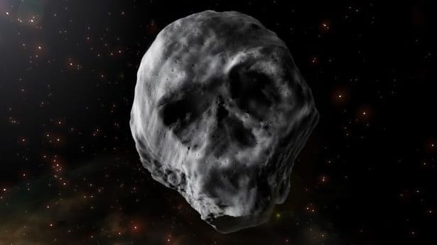 Lekési a Halloweent a koponya alakú aszteroida