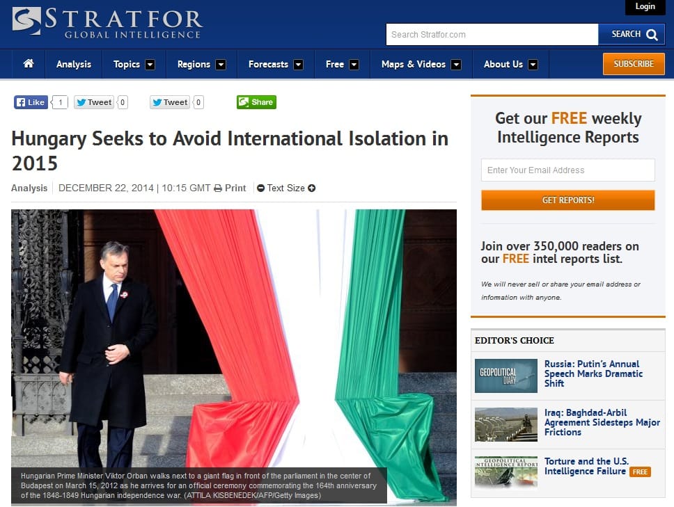 Orbánnak nagyon nehéz évet jósolnak 2015-re az USA-ban
