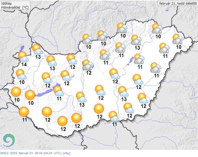 A hegyekben viharos szél, nyugaton napsütés várható