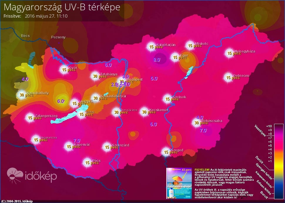 Kánikulai hétvégénk lesz, itt az UV-veszély – térkép