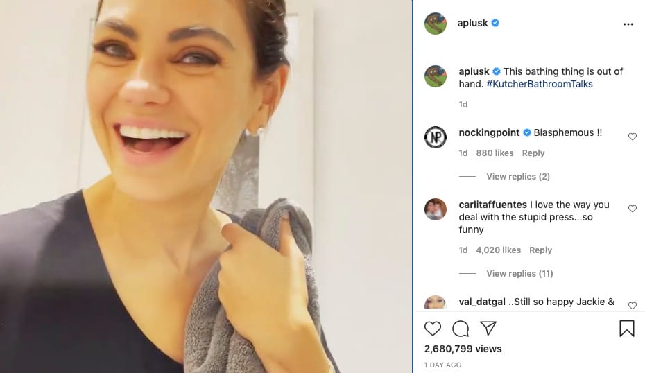 Ashton Kutcher és Mila Kunis videóval bizonyítja: szokták fürdetni a gyerekeiket