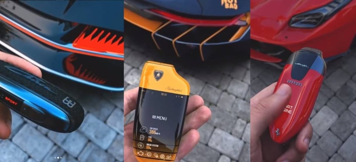 Hihetetlen kocsikulcsok, amelyektől leesik az álla: Bugatti, Lamborghini, Ferrari