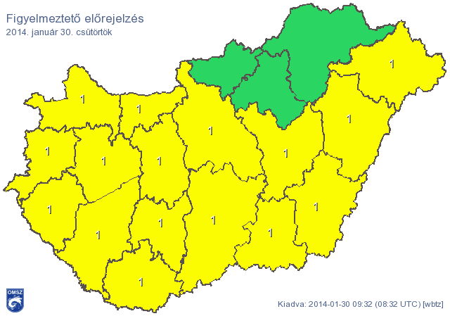 Három megye menekülhet csak meg ma az ónos esőtől