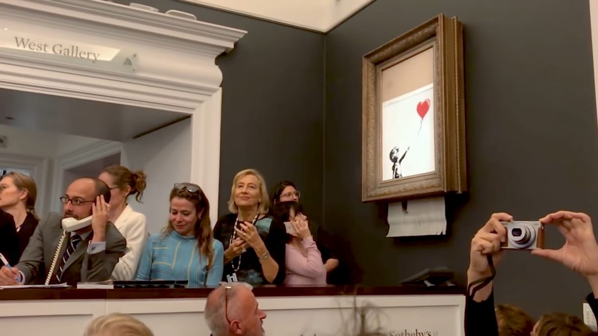 Újra elárvereznek egy félig ledarált Banksy-képet, csak most drágábban
