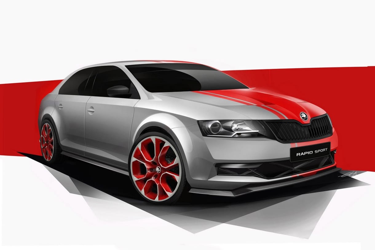Látványos tuningot kapott a Skoda Rapid Sport