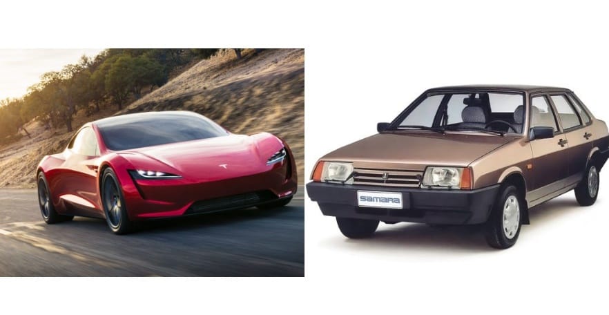 Íme a tökéletes kép, ami megmutatja, mi a különbség egy Tesla és egy Lada között