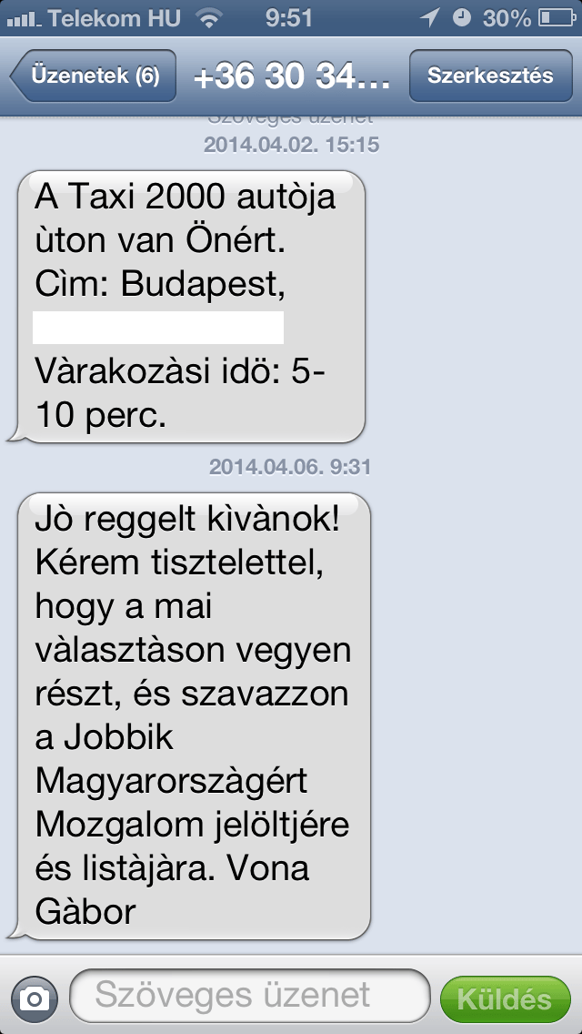 Egy taxiscég kampányol Vonának?