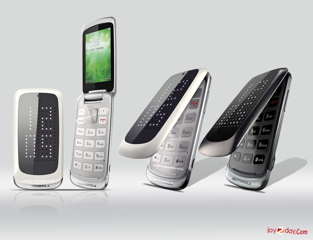 Vékony Motorola kagylótelefon komplett funkcionalitású HTML böngészővel