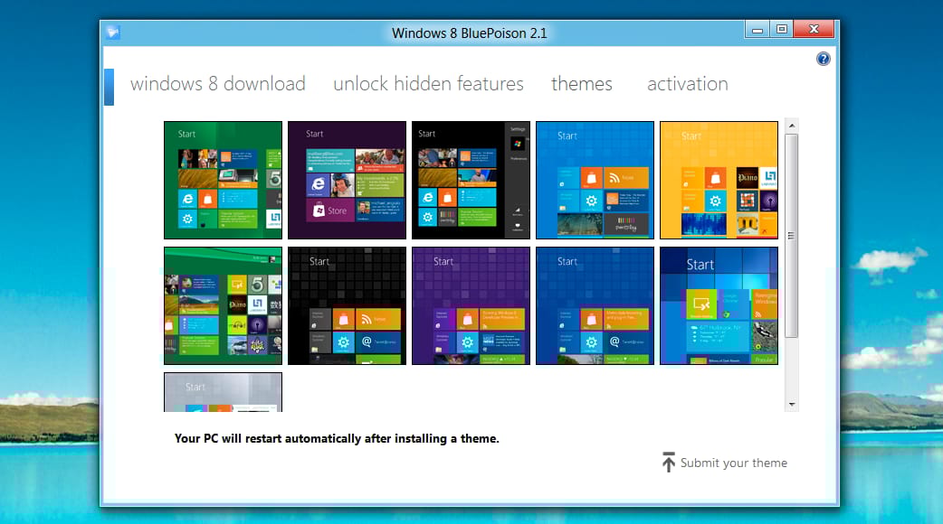 Windows 8 skinek cseréje és tuningolás, egy kattintással