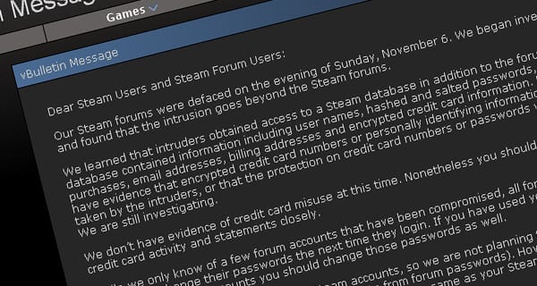 Feltörték a Steam-et - állítólag biztonságban vannak a hitelkártya adatok