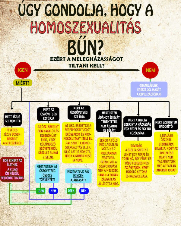 Oktató folyamatábra homofóboknak