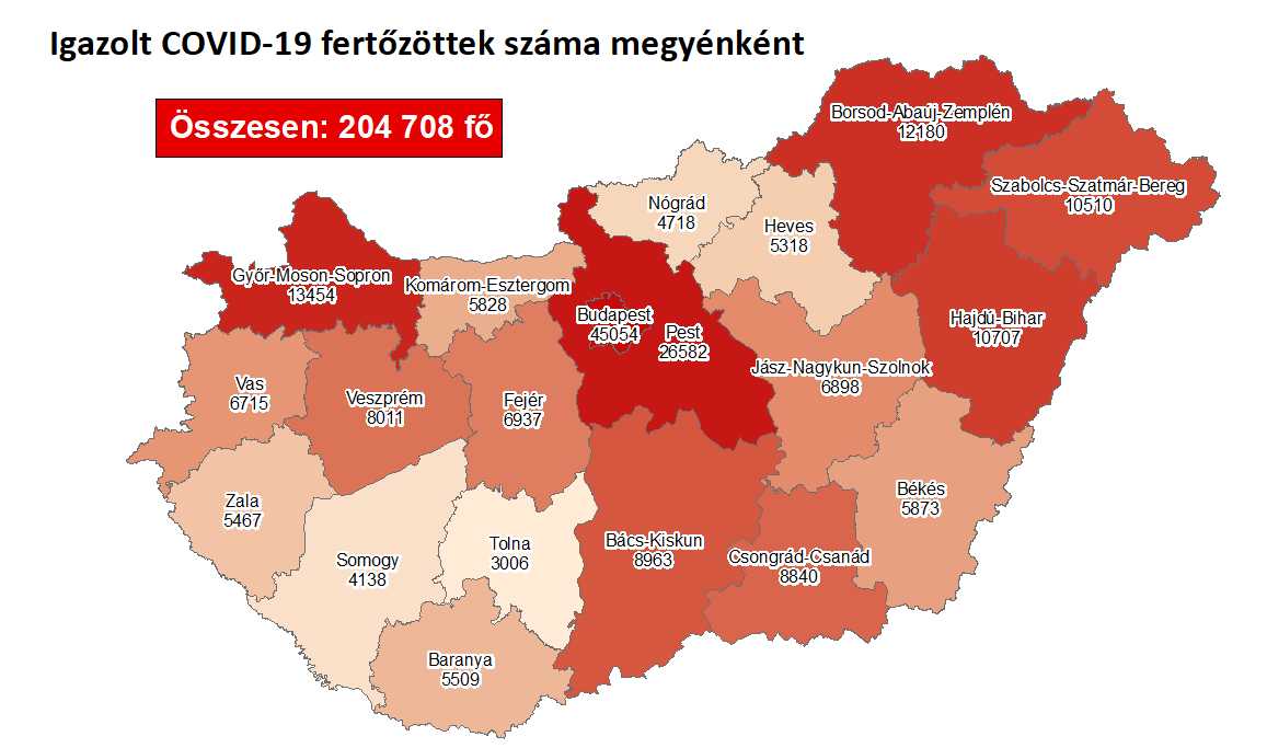 152 koronavírus-fertőzött hunyt el egy nap alatt
