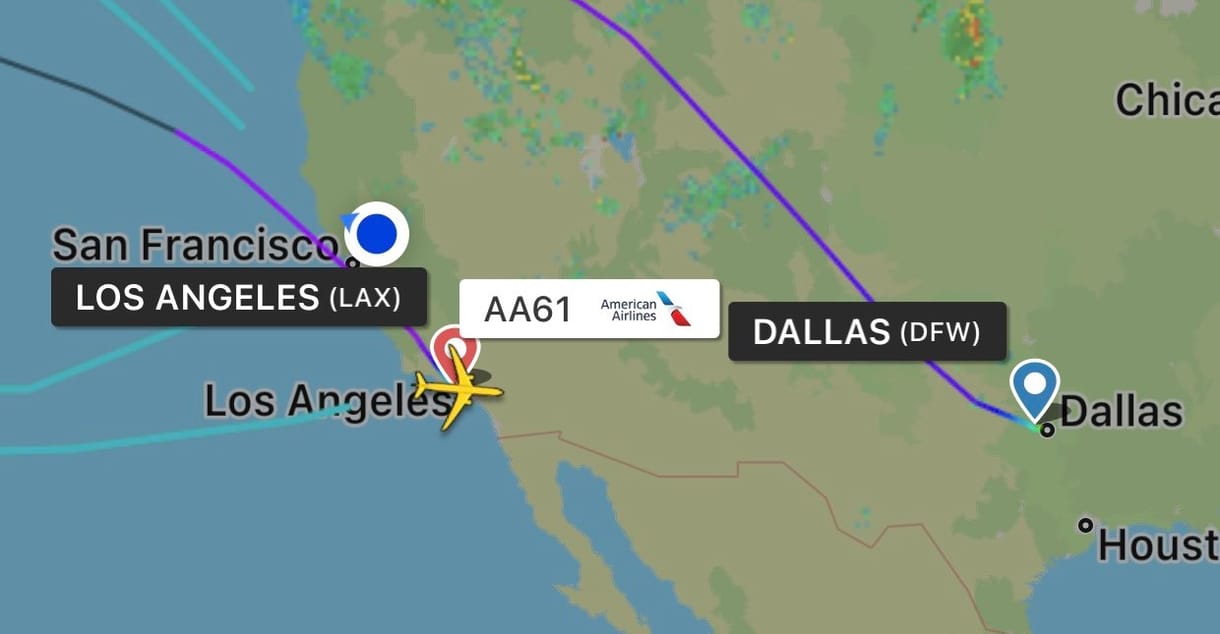 Három helyett tizenkét óráig tartott egy Dallas–Los Angeles repülőút
