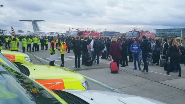 Vegyi incidens egy londoni reptéren