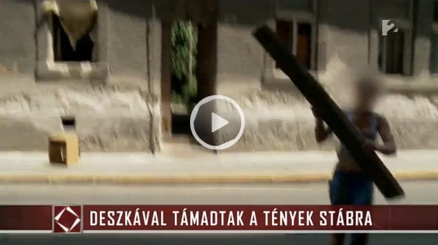 Deszkával támadt egy nő a TV2 operatőrére – videó