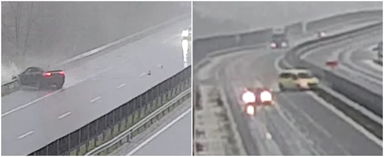 Két autóssal is kibabrált az aquaplaning a magyar sztrádákon – videó
