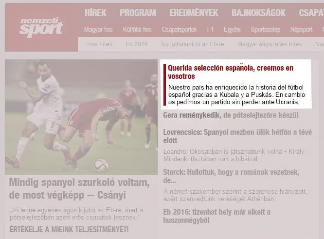 Spanyolul könyörög Casillaséknak a Nemzeti Sport Online